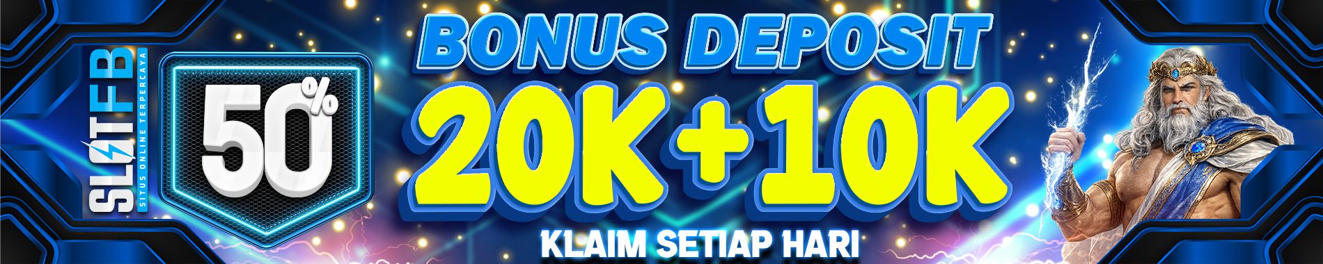 BONUS DEPOSIT 50% 20 RIBU + 10 RIBU
